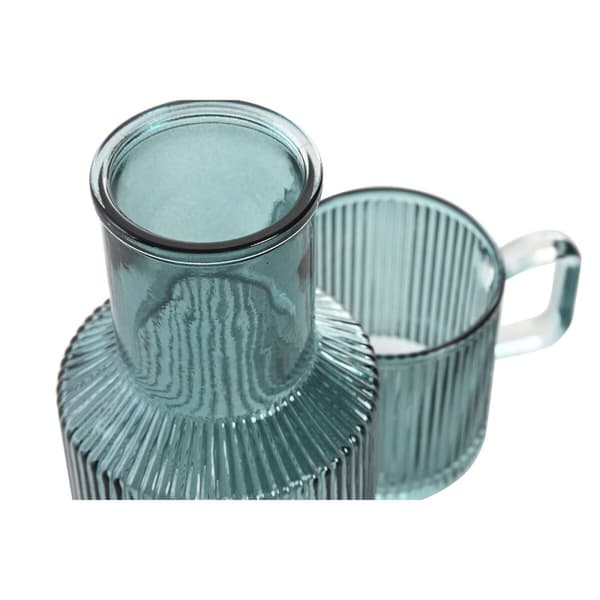 Vattenflaska Home ESPRIT Blå Grön Glas 1 L (2 antal)