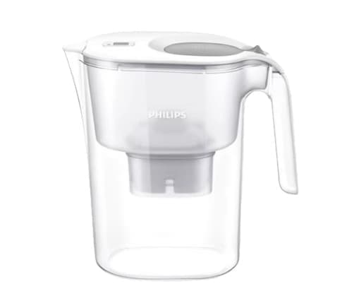 Philips vandfiltreringskande til køkkenhaner 4,2L vandrenser med stor kapacitet til vandrenser til hjemmet til fjernelse af kalkpatron