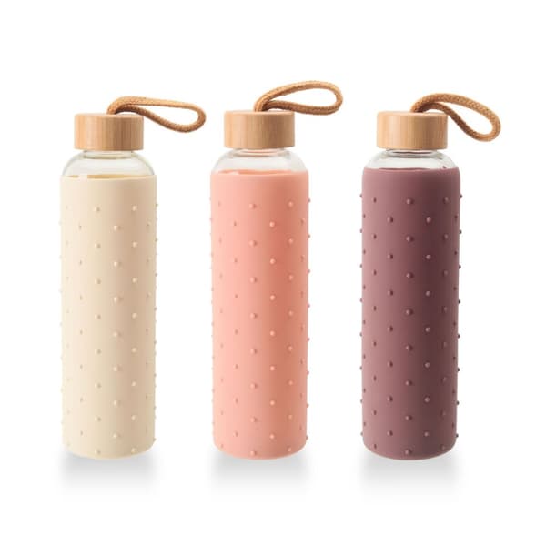 Vesipullo Bewinner Lasi Silikoni 600 ml (24 osaa)