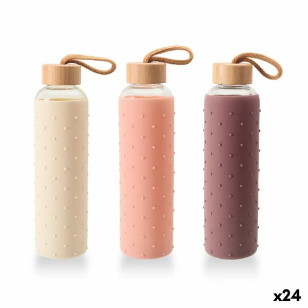 Vesipullo Bewinner Lasi Silikoni 600 ml (24 osaa)