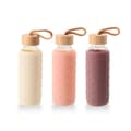 Miniatyrbillede 3 af 5: Vandflaske Bewinner Glas Silikone 400 ml 7 x 7 x 19,8 cm (24 enheder)
