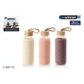 Miniatyrbillede 2 af 5: Vandflaske Bewinner Glas Silikone 400 ml 7 x 7 x 19,8 cm (24 enheder)