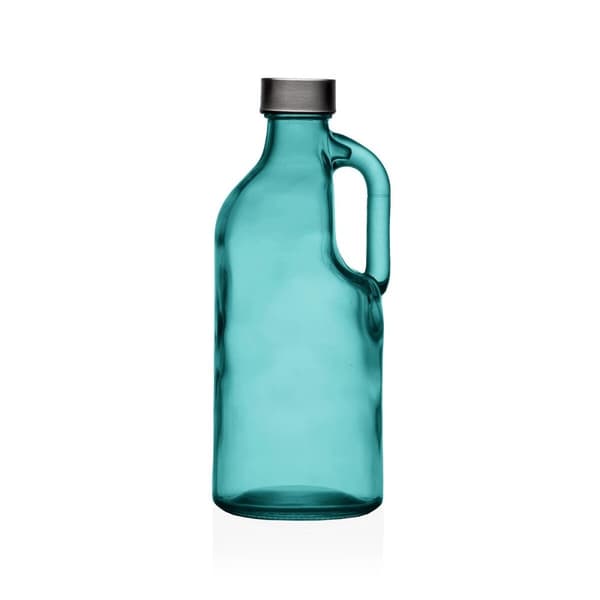 Vattenflaska Versa Blå Glas Aluminium