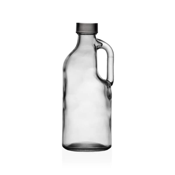 Vattenflaska Versa Transparent Glas Aluminium