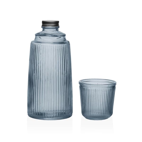 Varmeflaske Versa Blå Glass Aluminium 10,3 x 26 x 10,3 cm