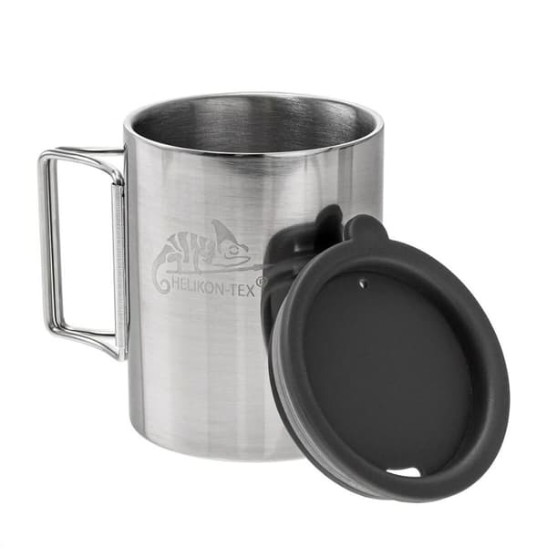 Termokande Helikon HE.TK-TK1-SS-15 Sort Sølvfarvet Rustfrit stål 250 ml