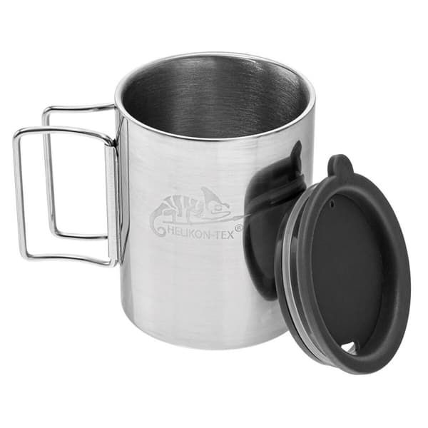 Termokande Helikon HE.TK-TK1-SS-15 Sort Sølvfarvet Rustfrit stål 250 ml