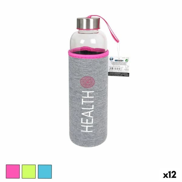 Glasflaske med neoprencover Bewinner 600 ml (12 enheder)