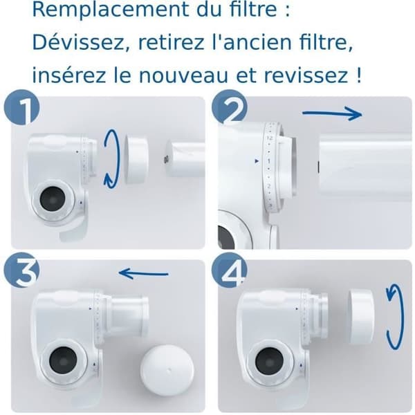 Pack 1 Vattenfilter - BRITA - ON TAP V - 600 L filtrerat vatten / 4 månader - Kompatibel med ON TAP V kranfiltreringssystem