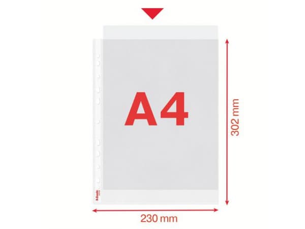 Plastlomme Esselte A4 Pr Topp 105My (100 stk) (1 stk.)