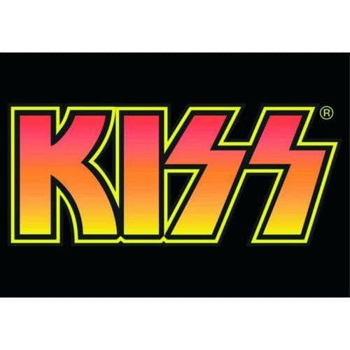 Kiss Postkort med logo Black/Yellow/Pink One Size