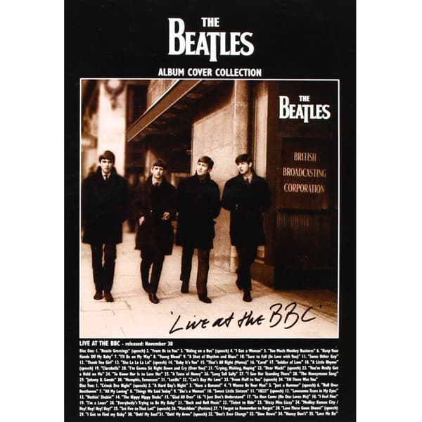 The Beatles Live At The BBC Postcard Black/White/Pink One Size