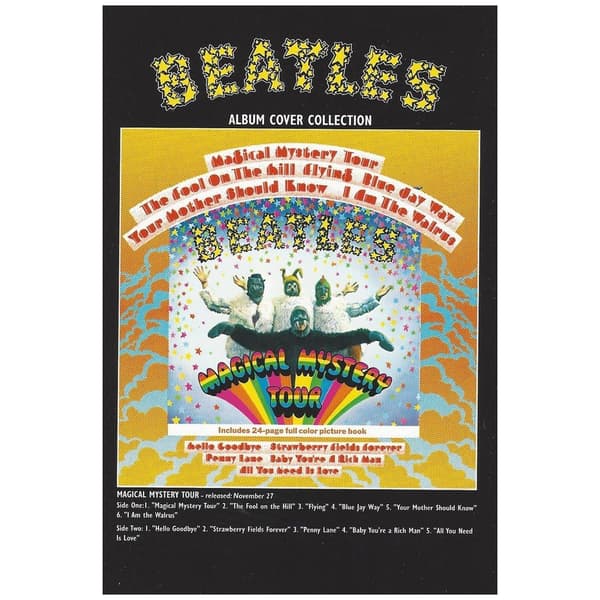 The Beatles Magical Mystery Tour Postcard Black/Multicoloured One Size
