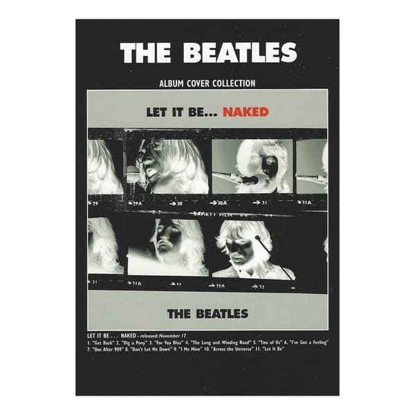 The Beatles Let It Be Postcard Black/White One Size