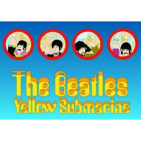The Beatles Yellow Submarine Porthole Postcard Blue/Yellow One Size