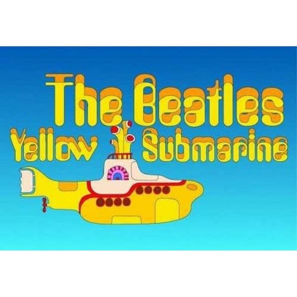 The Beatles Yellow Submarine Postcard Yellow/Blue One Size