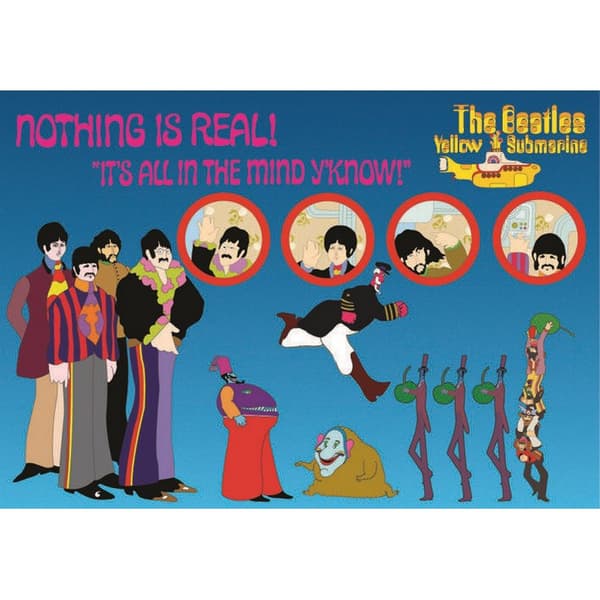 The Beatles Yellow Submarine Nothing Is Real Standard Postcard Multicoloured One Size