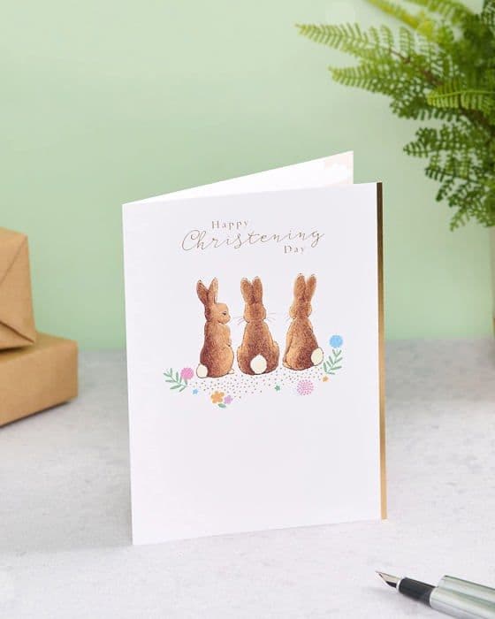 Uk Greetings - 723638-0-1 - Peter Rabbit dopkort för pojkar och flickor - Soft Rabbit Design