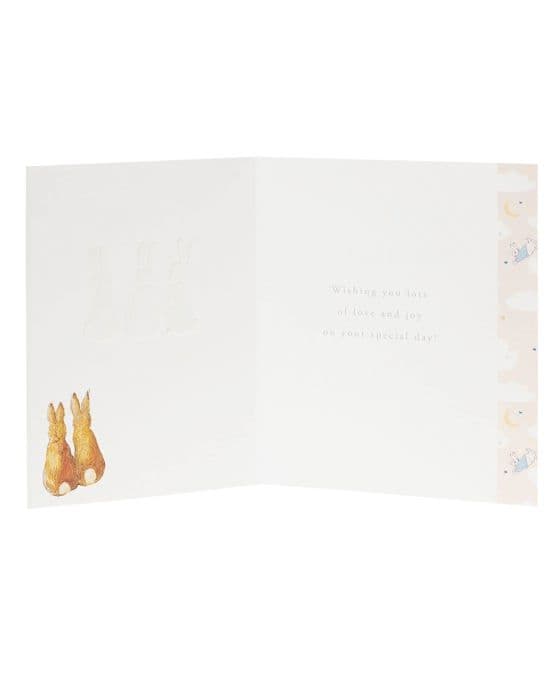 Uk Greetings - 723638-0-1 - Peter Rabbit dopkort för pojkar och flickor - Soft Rabbit Design