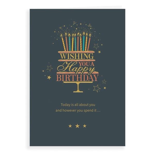 Regal publishing - C80947 - Klassiskt födelsedagskort, medium, 9" x 6"