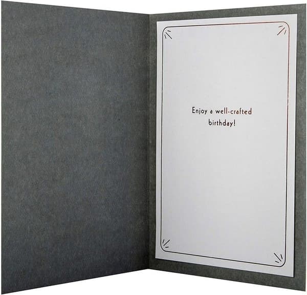 Hallmark Signature Collection Födelsedagskort - modern ölflaskadesign