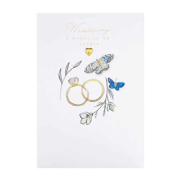 Hallmark - 25571300 - Bröllopskort för par - Traditionella gyllene ringar