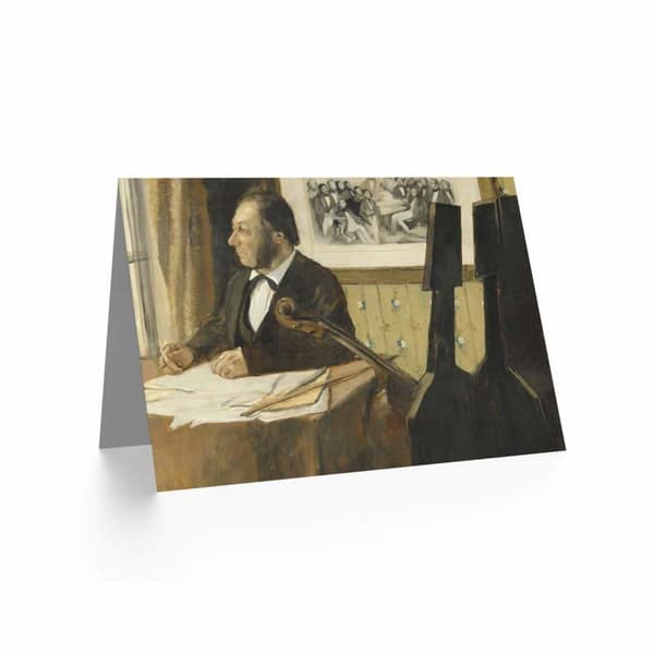 Artery8 - CLPDG0177 - Edgar Degas The Cellist Pilet Fine Art gratulationskort plus kuvert tomt inuti