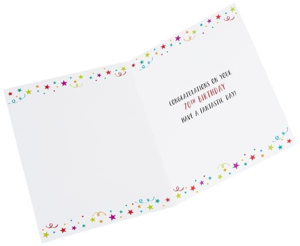 Regal publishing - C80646 - Royal Publishing 70-årskort 8" x 6" White