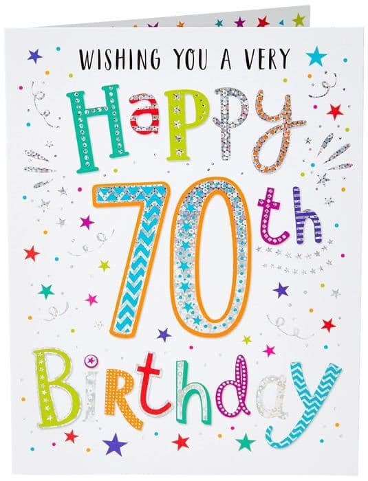 Regal publishing - C80646 - Royal Publishing 70-årskort 8" x 6" White