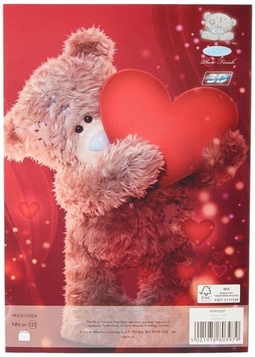 Me to you - A93MZ007 - Red Teddy Bear 3D-födelsedagskort
