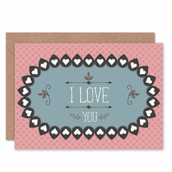 Wee blue coo - CL1605 - Kort Voeux Romance Valentin Orne Coeur Love