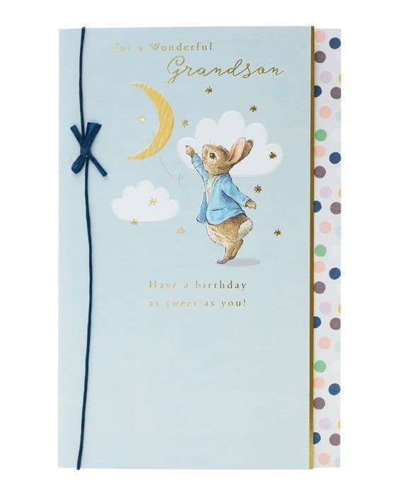 Uk Greetings - 695210-0-1 - Födelsedagskort för barnbarn med kuvert - Lovely Blue Peter Rabbit Design