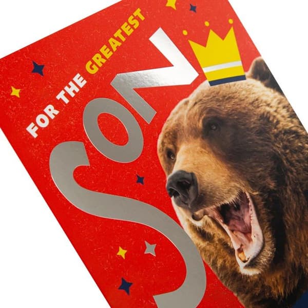 Hallmark födelsedagskort för son - King Bear - ECM25558186