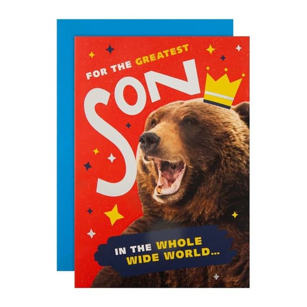 Hallmark födelsedagskort för son - King Bear - ECM25558186