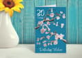 Miniatyrbild 2 av 4: James Coates 30-årskort för fru, vän, fru eller dotter - blommor och fåglar A5 flerfärgad