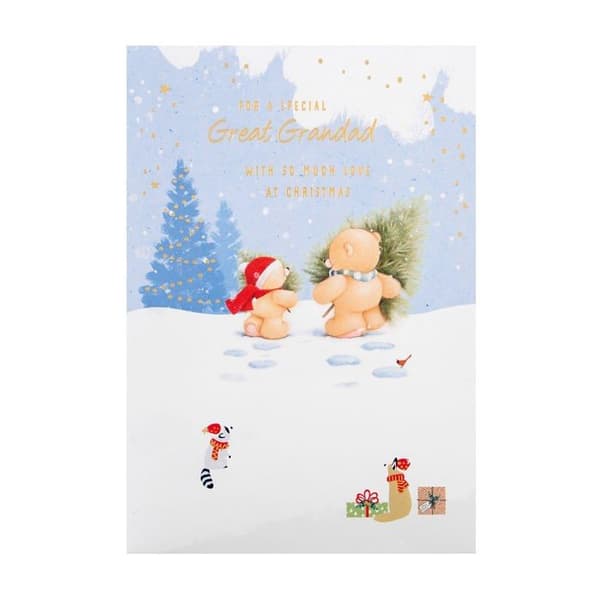 Hallmark - 25561878 - Julkort till morfar - Söt vinterdesign illustrerar eviga vänner