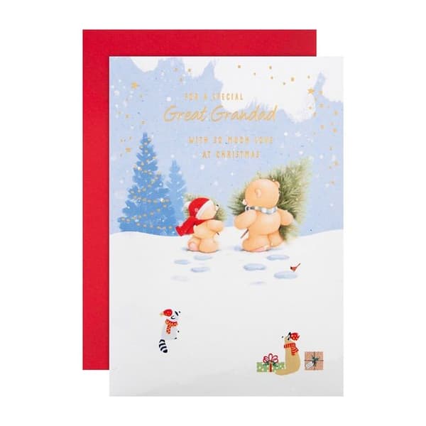 Hallmark - 25561878 - Julkort till morfar - Söt vinterdesign illustrerar eviga vänner