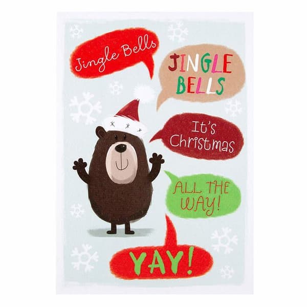 Hallmark - 25446982 - Julkort med inskription på engelska "Jingle Bells" Storlek M