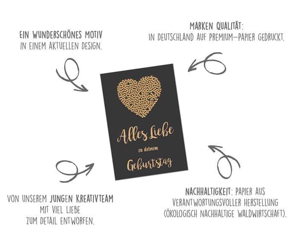 Gratulationskort - födelsedagskort - korrespondenskort Seidel Edition - 21418