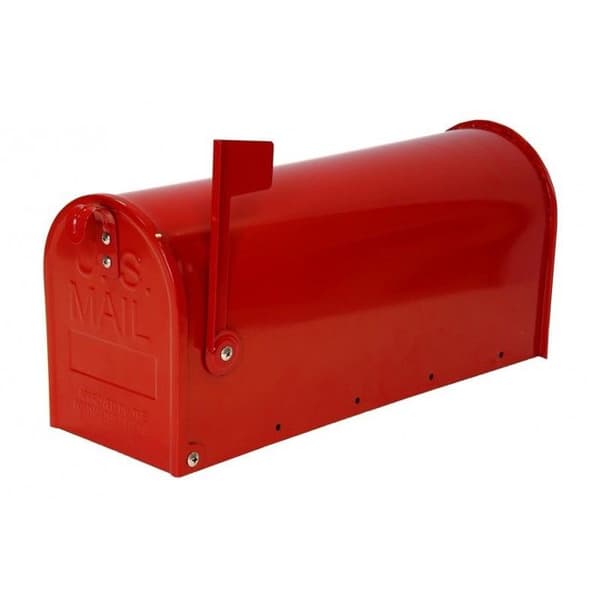 CASSETT POSTALA ALUBOX TOPOLINO 32X48X17CM I GALVANISERAD RÖD BLADE