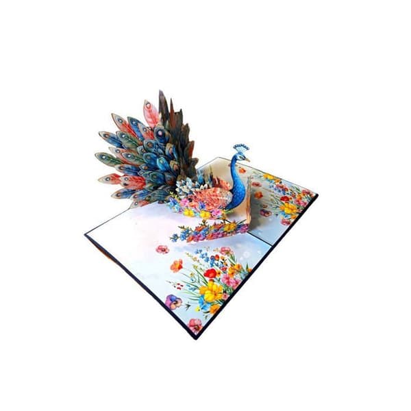Färgglad påskkort, kreativ 3D pop-up-kort, grattiskort för födelsedag, bröllop, mors dag