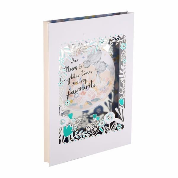 Hallmark Grattiskort till mors dag för mamma, från hennes dotter - 3D design blomsterhängare