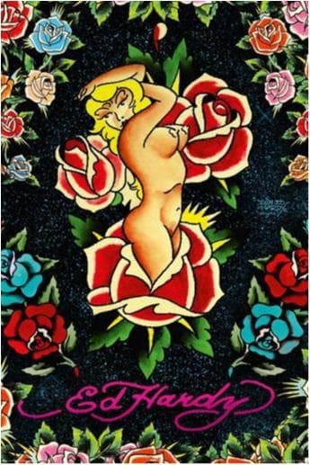 Ed Hardy - Rose Pinup