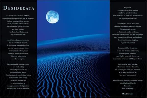 Desiderata - Måne över blå öken