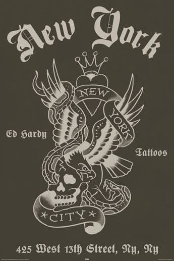 Ed Hardy Poster - New York