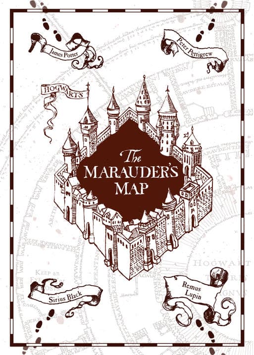 Pergament - Harry Potter - Marauders Map