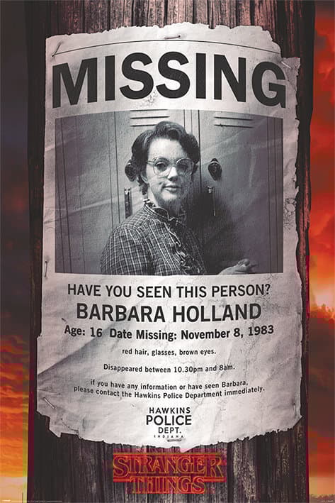 Stranger Things - Missing Barb