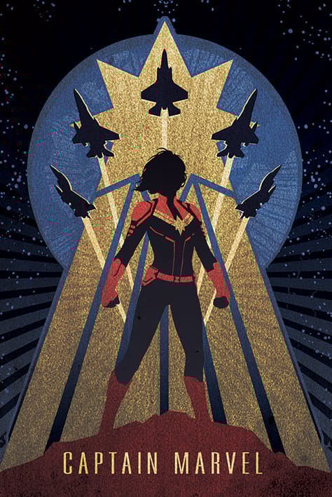 Captain Marvel - Art Deco