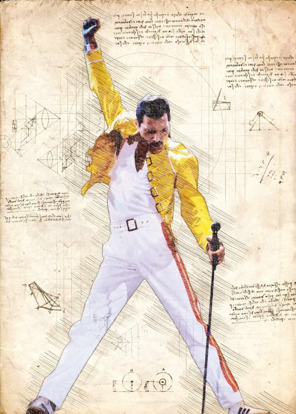 A3 Print - Music - Queen - Freddy Mercury