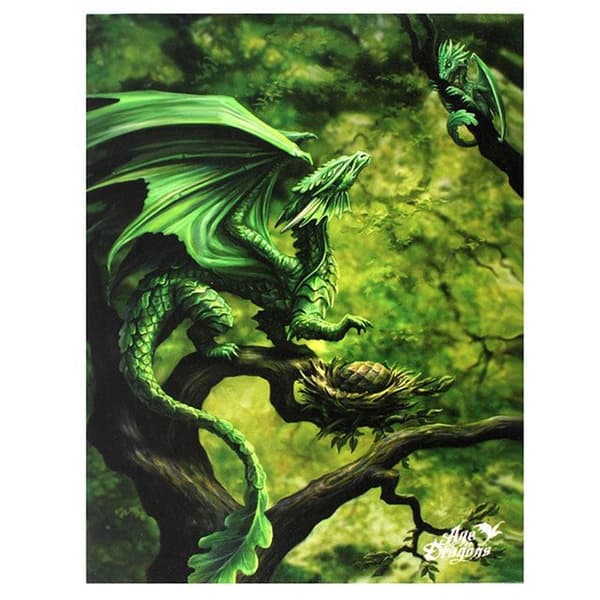 Age Of Dragons 19x25cm Forest Dragon Canvas Green One Size